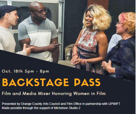 Backstage Pass – Film & Media Mixer October 18th 2018